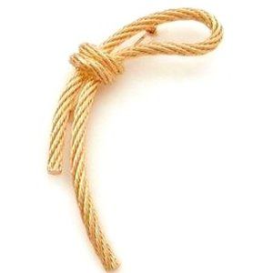 Stunning, vintage Christian Dior runway rope knot design large gold tone couture